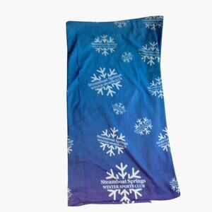 Steamboat Springs Winter Sports Club Blue Neck Gaiter Snowflake Ski Town USA